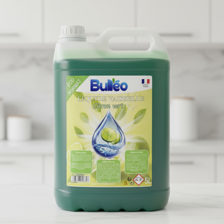 Liquide Vaisselle Bulléo Citron Vert – Élimine Graisses Tenaces | Livraison Cavalaire-sur-Mer, La Garde, Mandelieu-la-Napoule, Villars-sur-Var