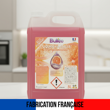 Liquide Vaisselle Pamplemousse Bulléo – Dégraissant Efficace et Fabriqué en France