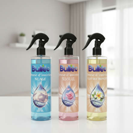 Pack Brumes d’Intérieur – Sensuel, Éclat des Tropiques & Nuage | Trio Parfumé Maison