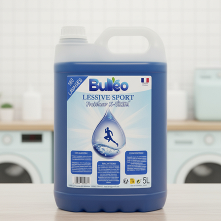 Lessive Sport Fraîcheur Extrême Bulléo 5L – Propreté Impeccable & Parfum Eucalyptus Menthol
