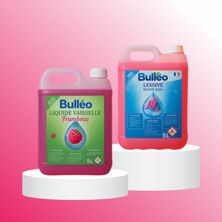 Lessive Bubble Gum concentrée et Liquide vaisselle Framboise