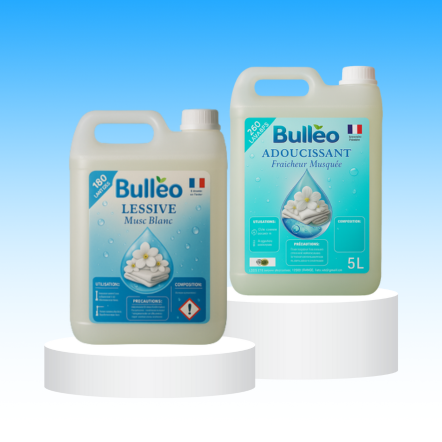 Lessive et Adoucissant Musc Blanc 5L