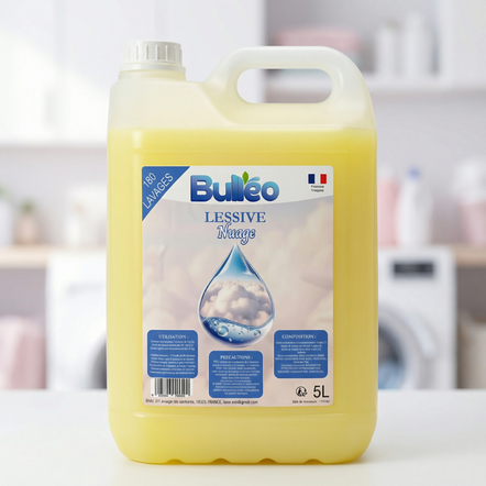 Lessive Nuage Bulléo 5L – Lessive Concentrée Fraîcheur Pure | Jusqu’à 180 Lavages